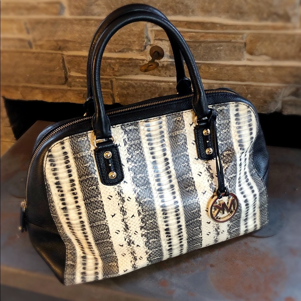Michael Kors Unique Python Print Satchel